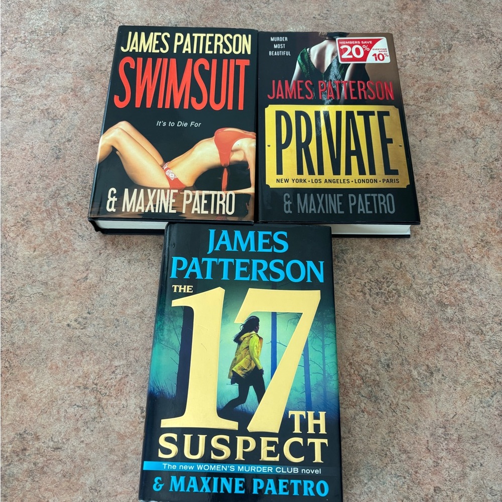 3 James Patterson & Maxine Paetro hardcover book bundle - murder club novels